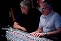 Photograph: [Steve Wiest and a Man in the Studio]