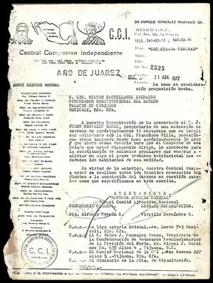 Primary view of object titled '[Certificate designating land to Pedro J. Gonzalez]'.