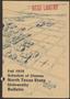 Book: North Texas State University Schedule of Classes: Fall 1978