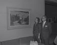 Photograph: [A man and woman in front of a museum painting, 4]