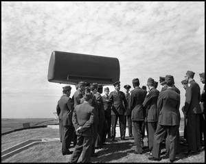 Primary view of object titled '[Men at Nike Missile Base]'.