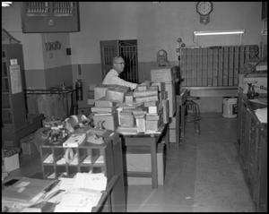 Primary view of object titled '[Photograph of Post Office at Christmas]'.