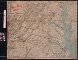 Primary view of object titled 'Map Showing the Location of Battle Fields of Virginia'.