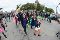 Primary view of [People walking in UNT homecoming parade]
