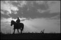 Photograph: [Silhouette of a man riding a horse, 5]