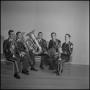 Photograph: [Five members from the North Texas State University band]