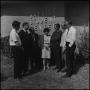 Photograph: [A group of people in front of the Baptist Student Center, 2]