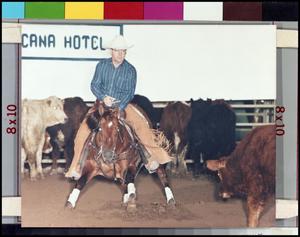 Primary view of object titled '[Bill Freeman riding High Brow Hickory]'.