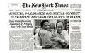 Primary view of ["Justices, 6-3, Legalize Gay Sexual Conduct in Sweeping Reversal of Court's '86 Ruling" article, JUne 27, 2003]