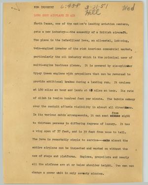 Primary view of object titled '[News Script: New industry]'.
