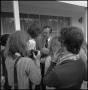 Photograph: [Gov. Dolph Briscoe speaking to reporters at reception]