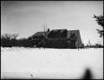 Photograph: [Large front lawn covered in snow]