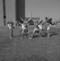 Photograph: [NTSU cheerleaders in formation]