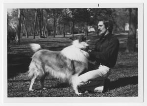 Primary view of object titled '[Bill Nelson and a dog]'.