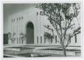 Photograph: [A. M. Willis Library exterior and note]