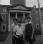 Photograph: [Four children in front of the Hurley Administration building, 3]