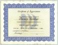 Primary view of [Certificate of appreciation for Dennis Vercher]