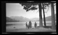 Photograph: [Irene and her sons at Donner Lake]