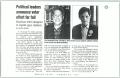 Clipping: [Photocopy of clipping: Political leaders announce voter effort for f…