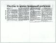 Primary view of [Copy of Dallas Times Herald clipping: Churches to sponsor homosexual conference]