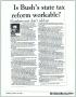 Journal/Magazine/Newsletter: [Newsletter: Is Bush's state tax reform workable]
