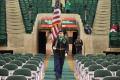 Photograph: [Color Guard at Masters Graduation Ceremony]