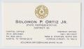 Primary view of [Business card for Solomon P. Ortiz Jr.]