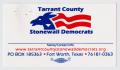 Text: [Tarrant County Stonewall Democrats Business Card]