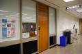 Photograph: [Wide shot of door to UNT Archives department]