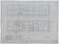 Technical Drawing: First National Bank, Munday, Texas: First & Second Floor Plan