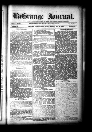 Primary view of object titled 'La Grange Journal. (La Grange, Tex.), Vol. 30, No. 52, Ed. 1 Thursday, December 30, 1909'.