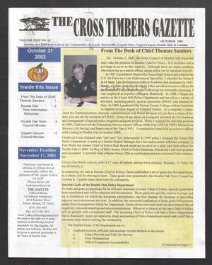 Primary view of object titled 'The Cross Timbers Gazette (Flower Mound, Tex.), Vol. 29, No. 10, Ed. 1, October 2003'.