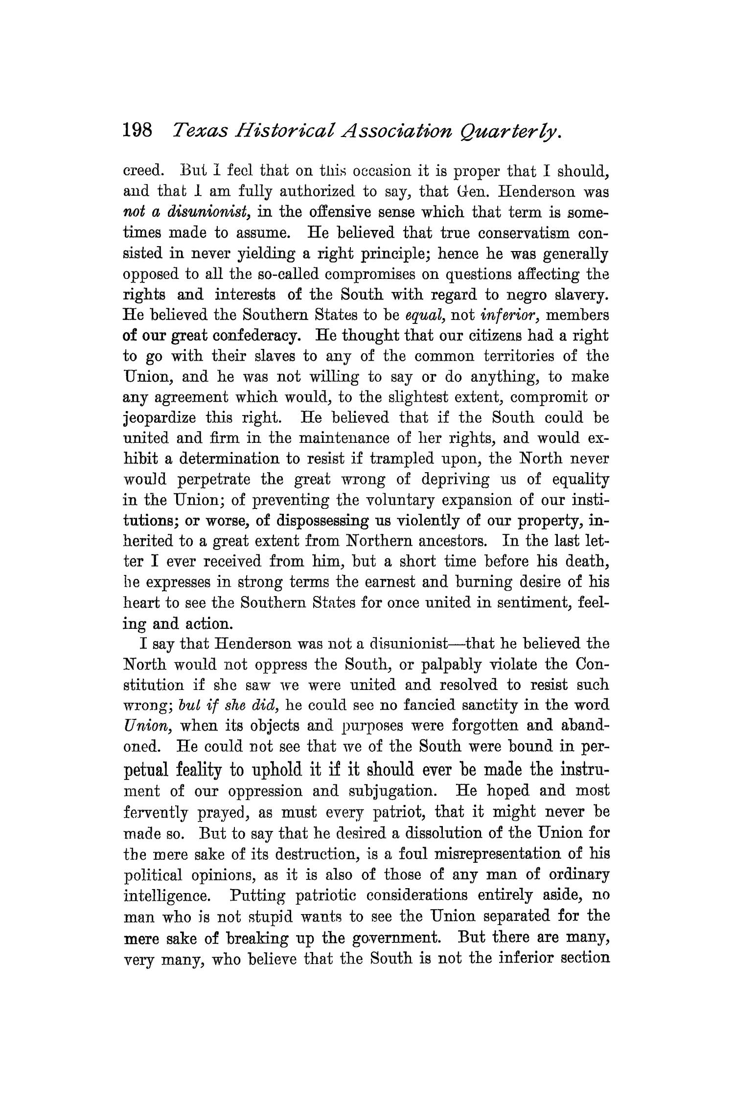 The Quarterly of the Texas State Historical Association, Volume 1, July 1897 - April, 1898
                                                
                                                    198
                                                