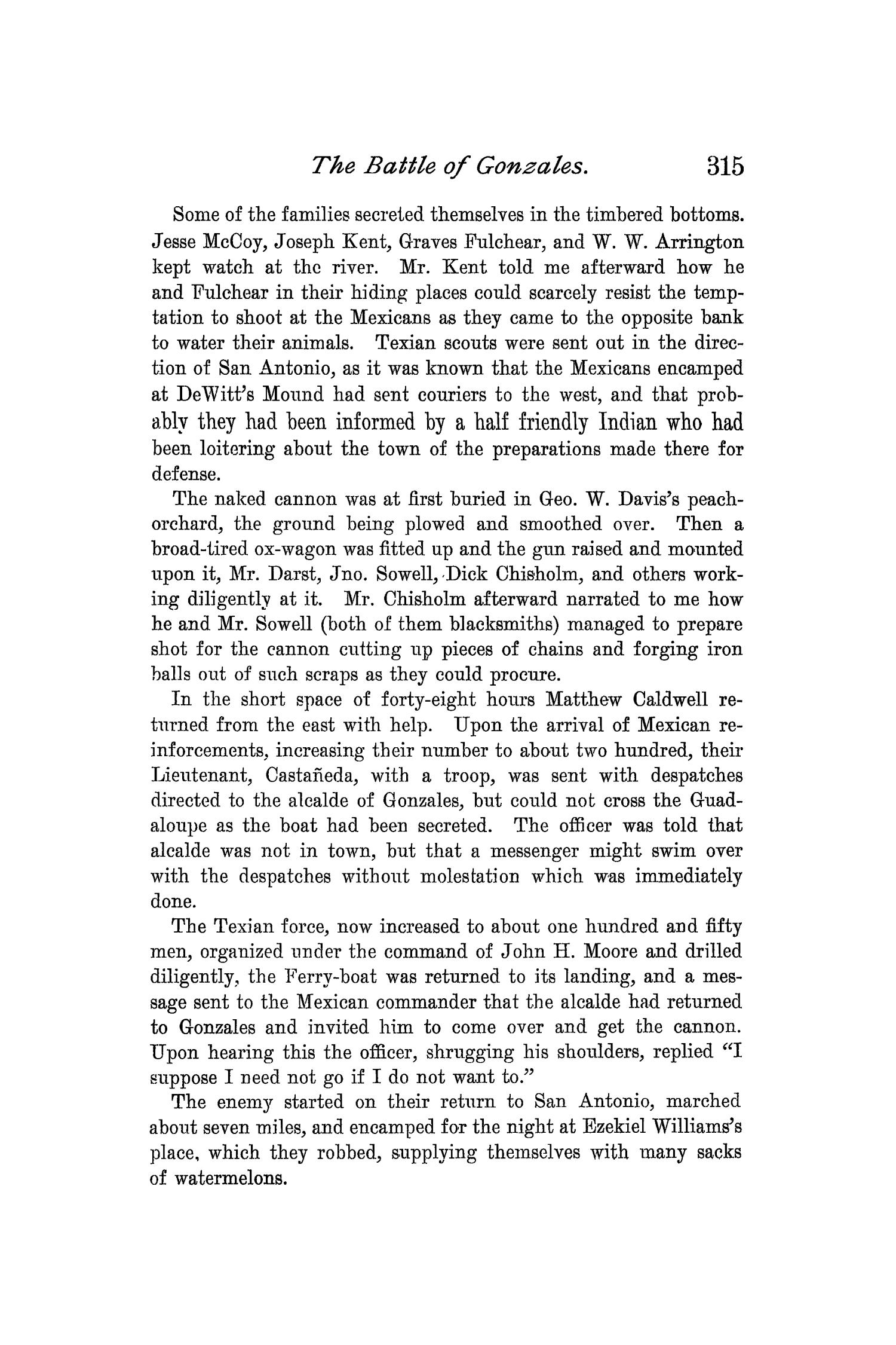 The Quarterly of the Texas State Historical Association, Volume 2, July 1898 - April, 1899
                                                
                                                    315
                                                