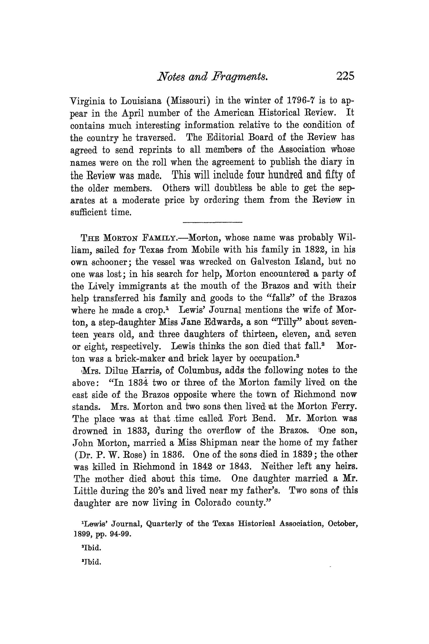 The Quarterly of the Texas State Historical Association, Volume 3, July 1899 - April, 1900
                                                
                                                    225
                                                