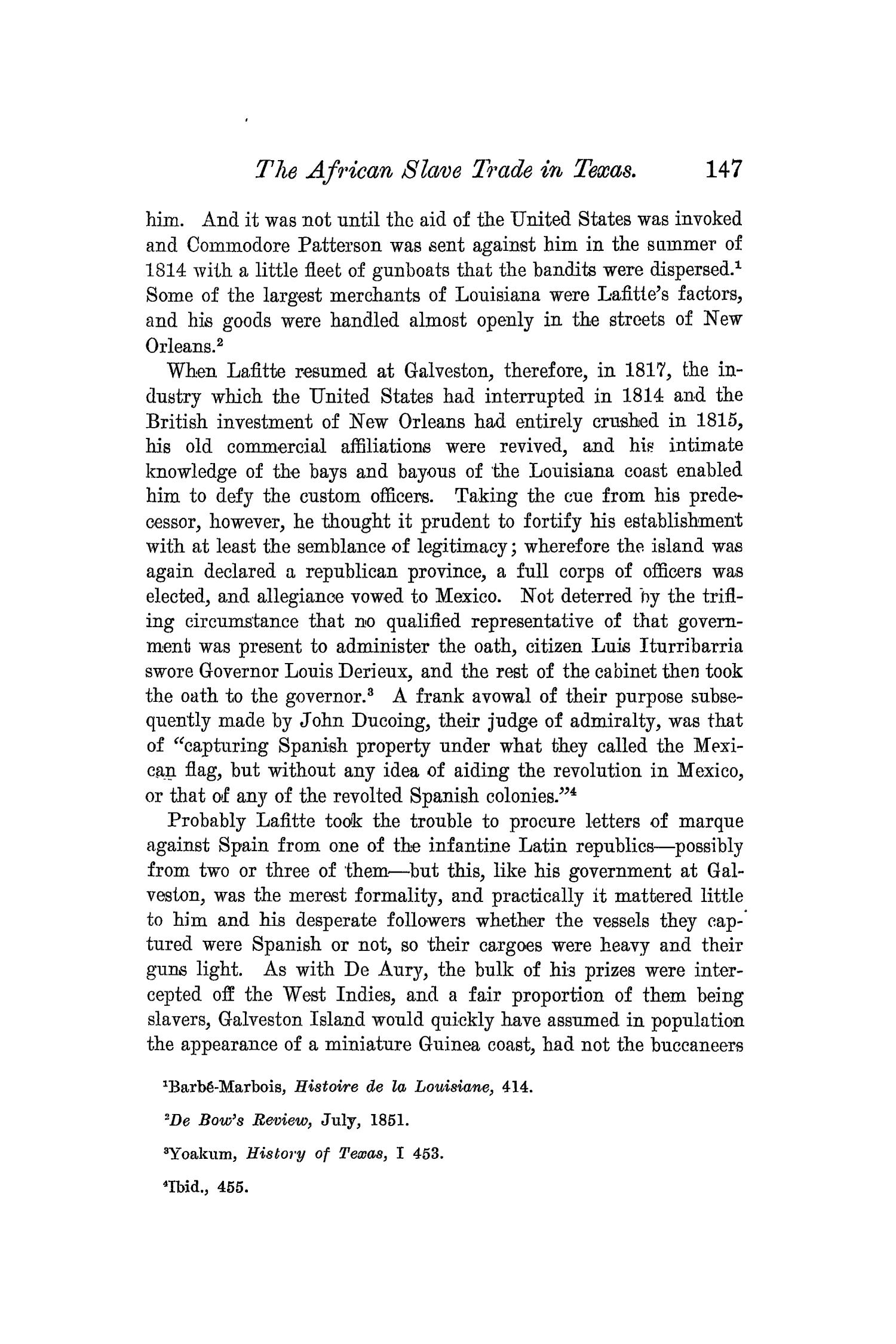 The Quarterly of the Texas State Historical Association, Volume 6, July 1902 - April, 1903
                                                
                                                    147
                                                