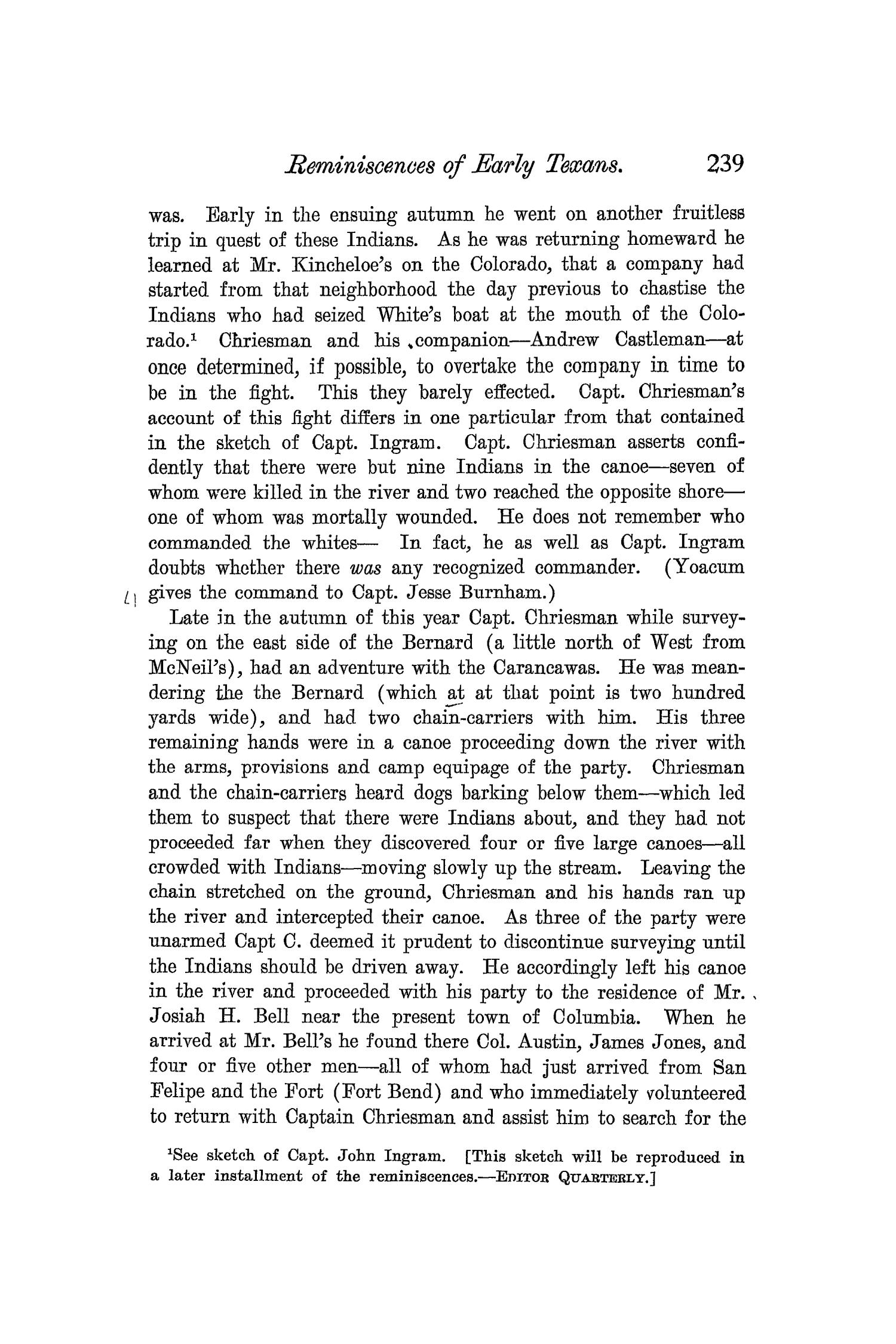 The Quarterly of the Texas State Historical Association, Volume 6, July 1902 - April, 1903
                                                
                                                    239
                                                