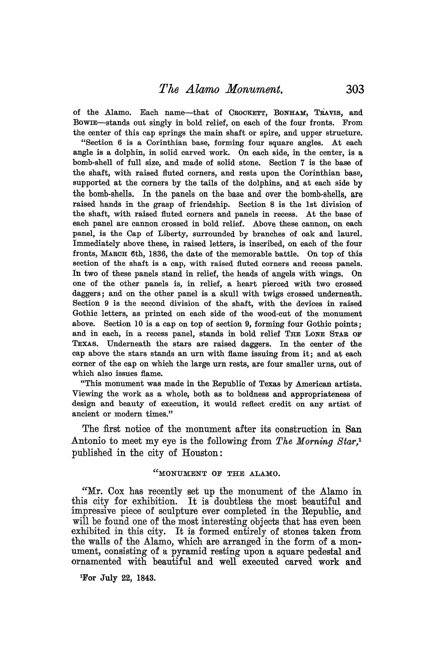 The Quarterly of the Texas State Historical Association, Volume 6, July 1902 - April, 1903
                                                
                                                    303
                                                