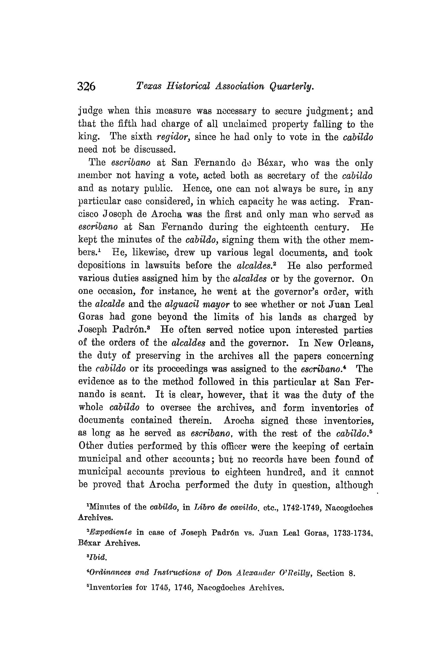 The Quarterly of the Texas State Historical Association, Volume 8, July 1904 - April, 1905
                                                
                                                    326
                                                