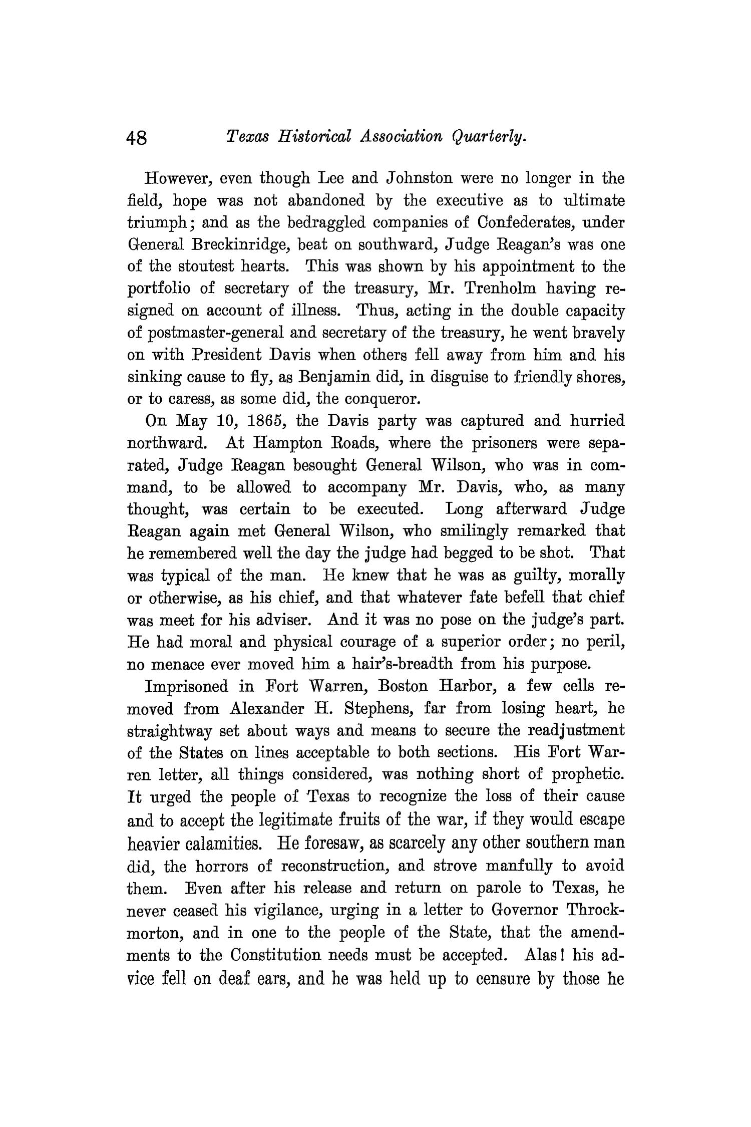 The Quarterly of the Texas State Historical Association, Volume 9, July 1905 - April, 1906
                                                
                                                    48
                                                