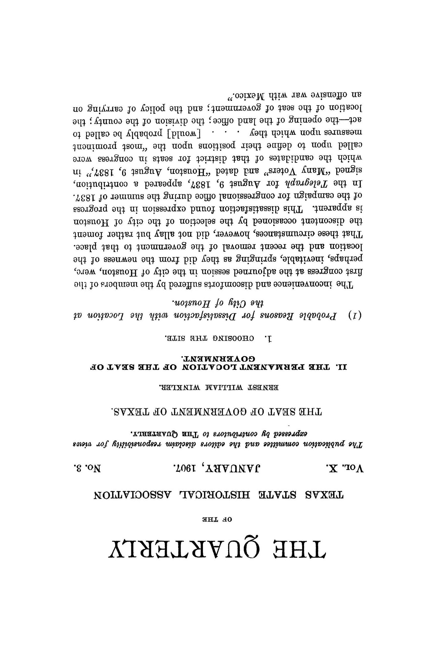The Quarterly of the Texas State Historical Association, Volume 10, July 1906 - April, 1907
                                                
                                                    185
                                                