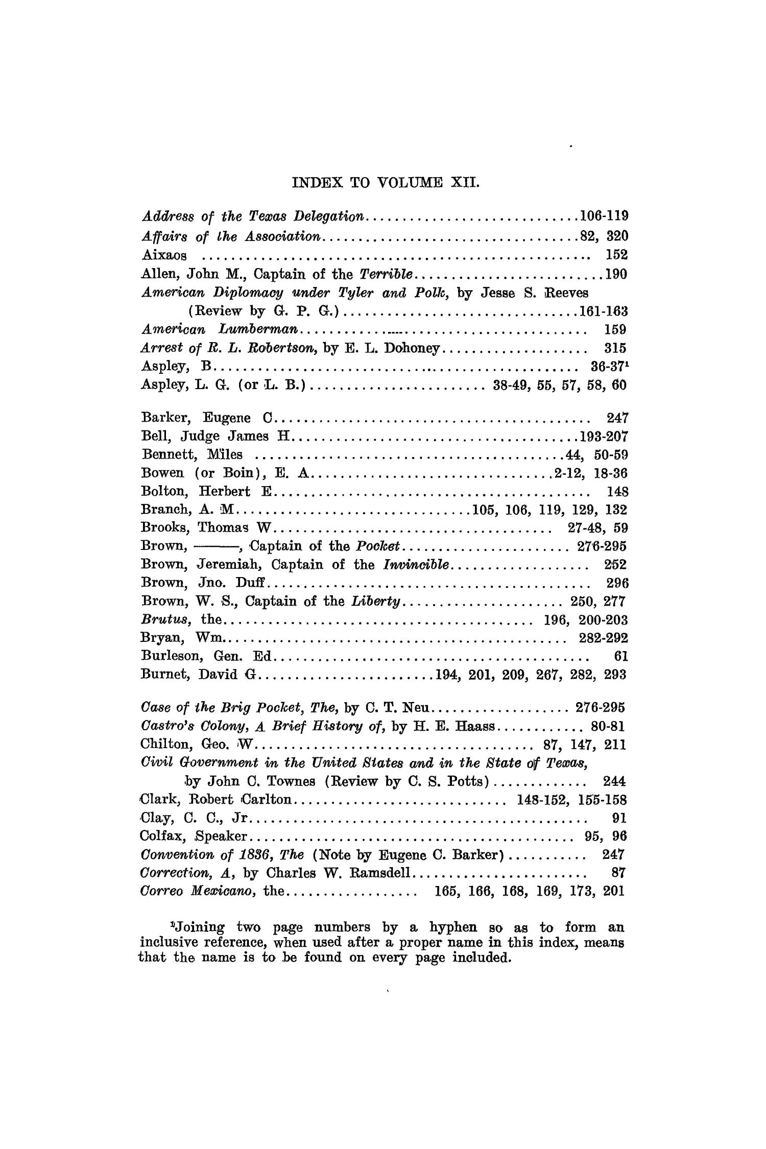 The Quarterly of the Texas State Historical Association, Volume 12, July 1908 - April, 1909
                                                
                                                    329
                                                