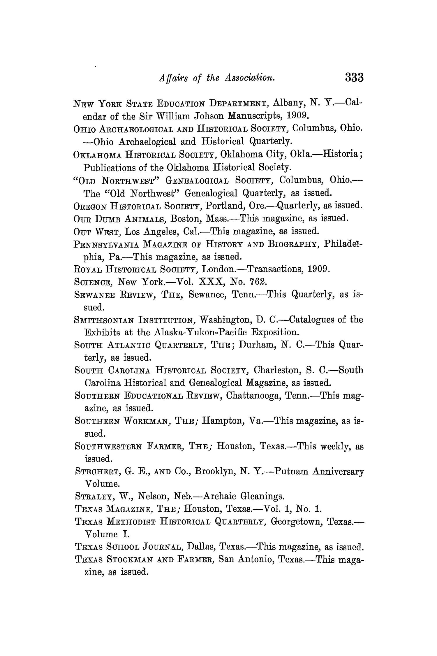 The Quarterly of the Texas State Historical Association, Volume 13, July 1909 - April, 1910
                                                
                                                    333
                                                