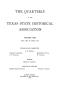 Primary view of The Quarterly of the Texas State Historical Association, Volume 13, July 1909 - April, 1910
