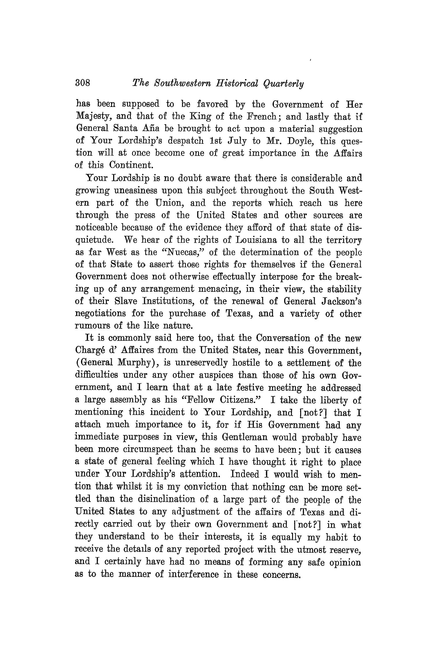 The Southwestern Historical Quarterly, Volume 17, July 1913 - April, 1914
                                                
                                                    308
                                                