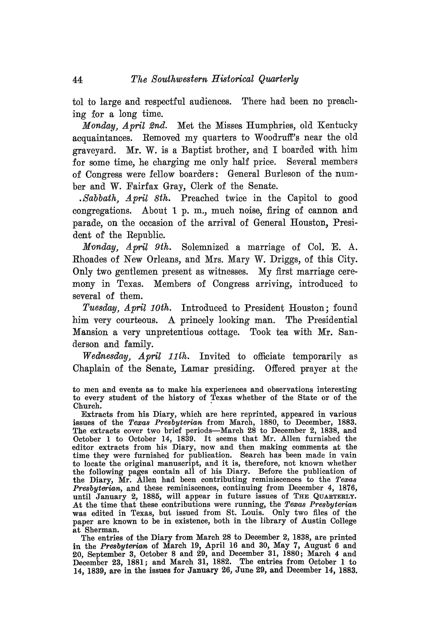 The Southwestern Historical Quarterly, Volume 17, July 1913 - April, 1914
                                                
                                                    44
                                                