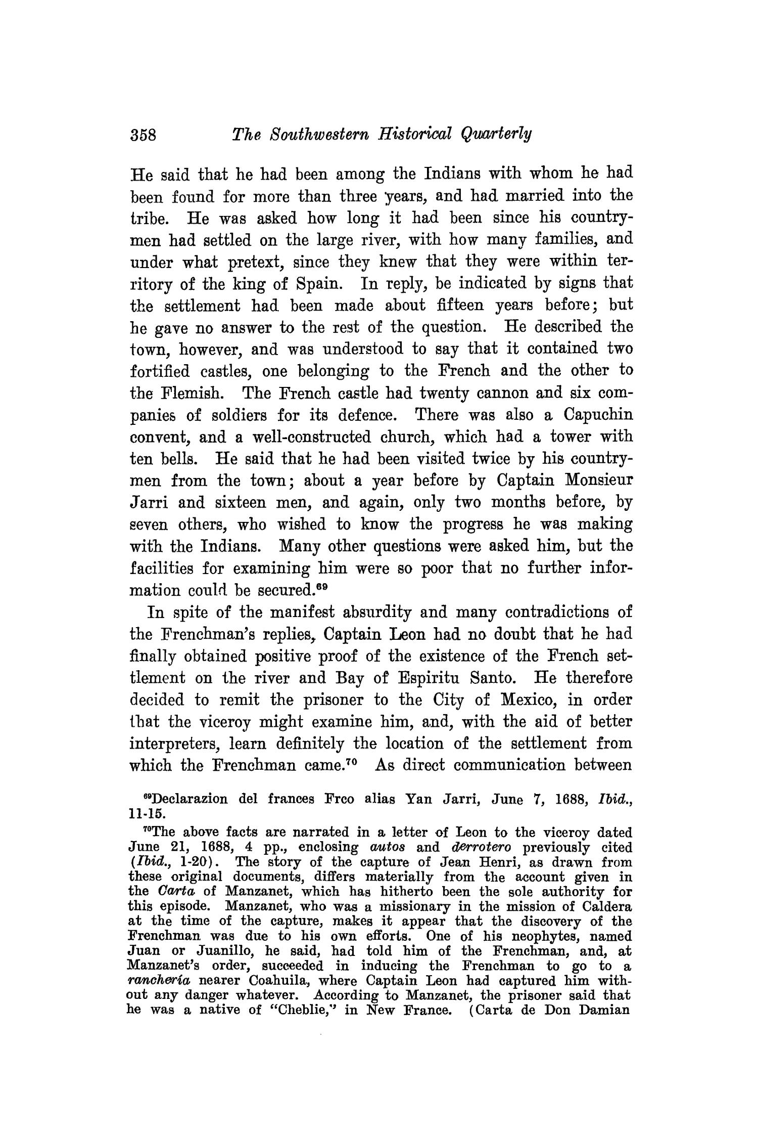 The Southwestern Historical Quarterly, Volume 19, July 1915 - April, 1916
                                                
                                                    358
                                                