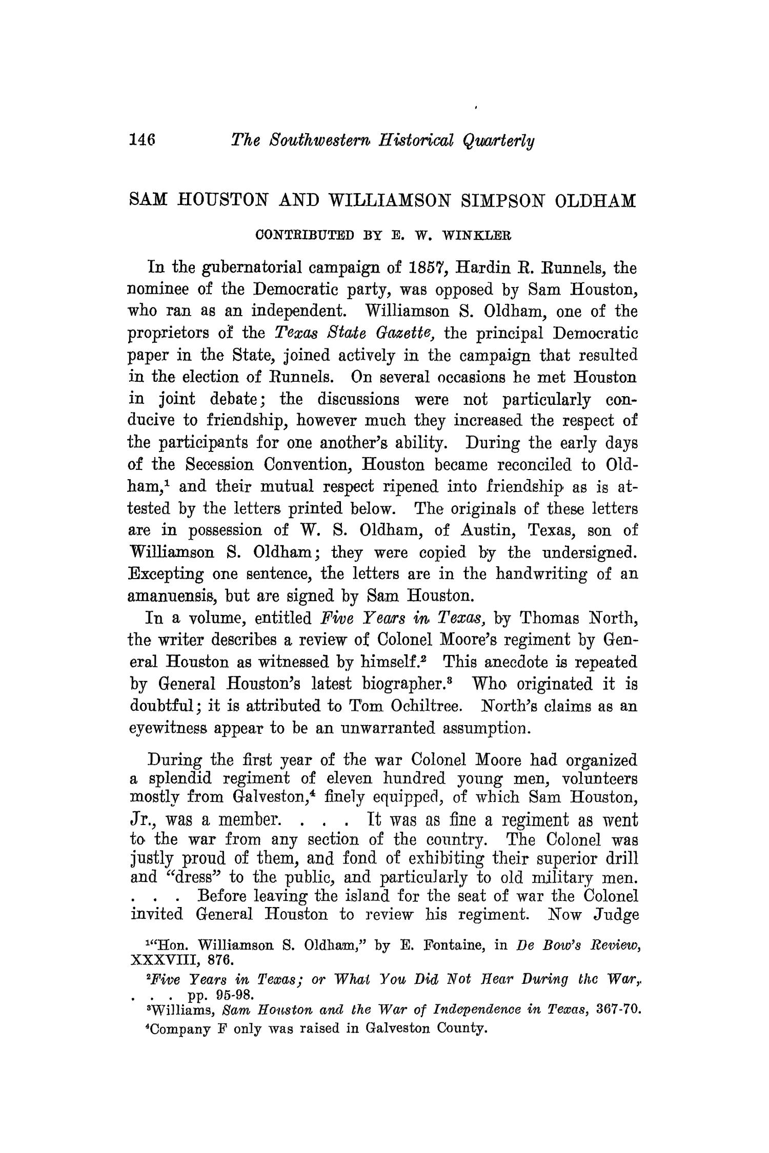 The Southwestern Historical Quarterly, Volume 20, July 1916 - April, 1917
                                                
                                                    146
                                                