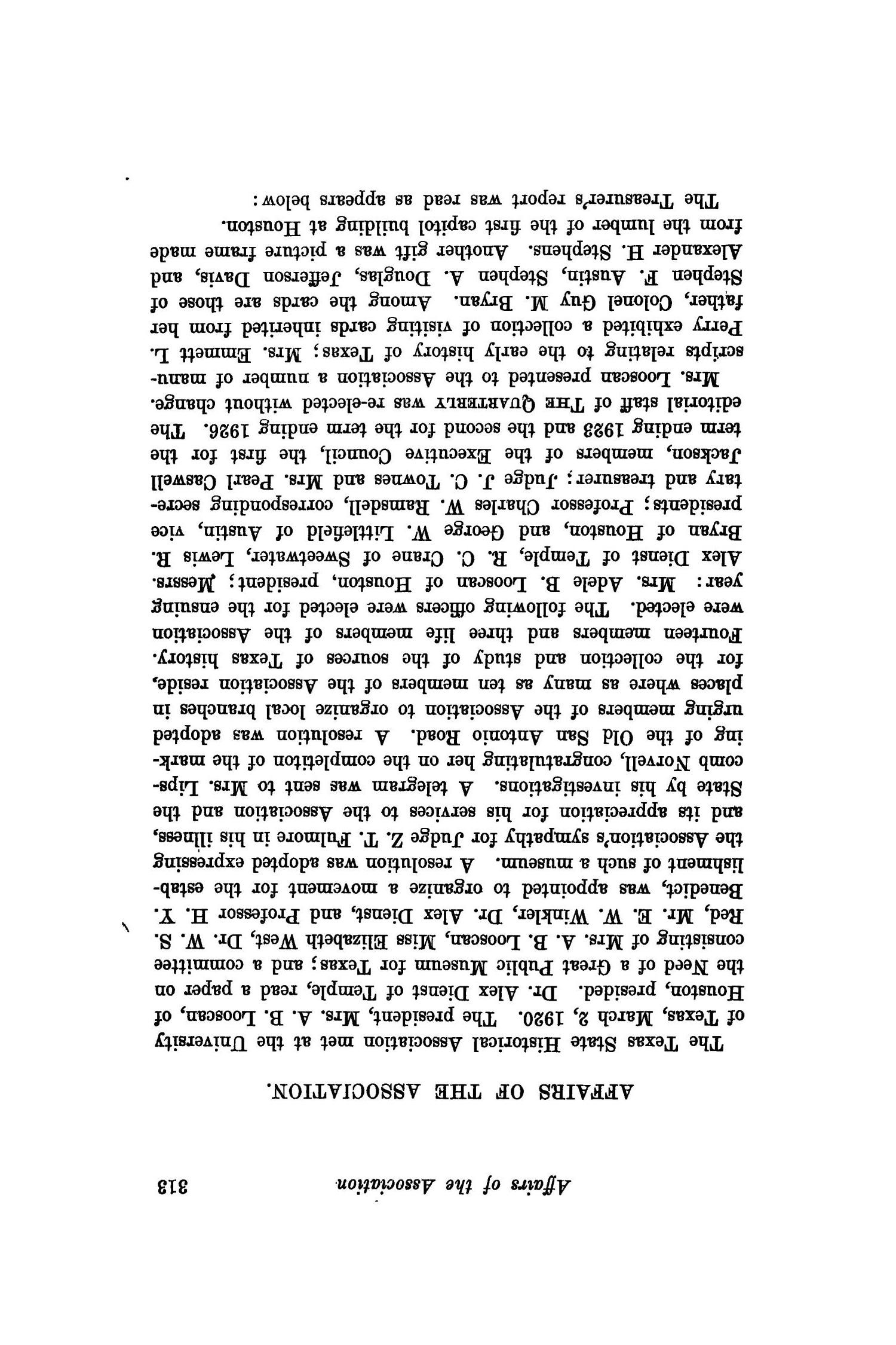 The Southwestern Historical Quarterly, Volume 23, July 1919 - April, 1920
                                                
                                                    313
                                                
