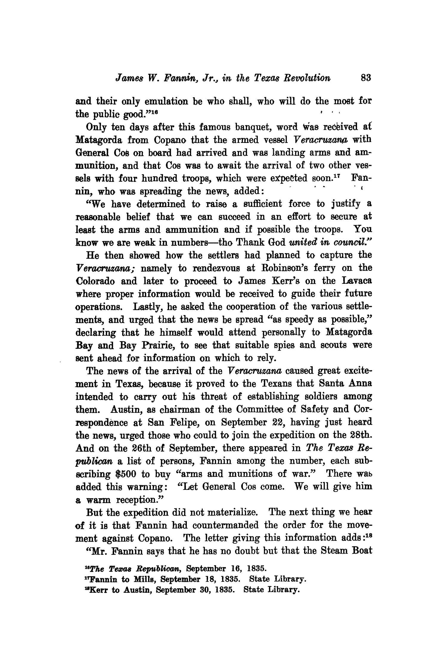 The Southwestern Historical Quarterly, Volume 23, July 1919 - April, 1920
                                                
                                                    83
                                                